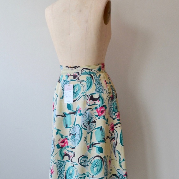 Vintage 1940s Bicycle Day Skirt - Picture 4 of 8